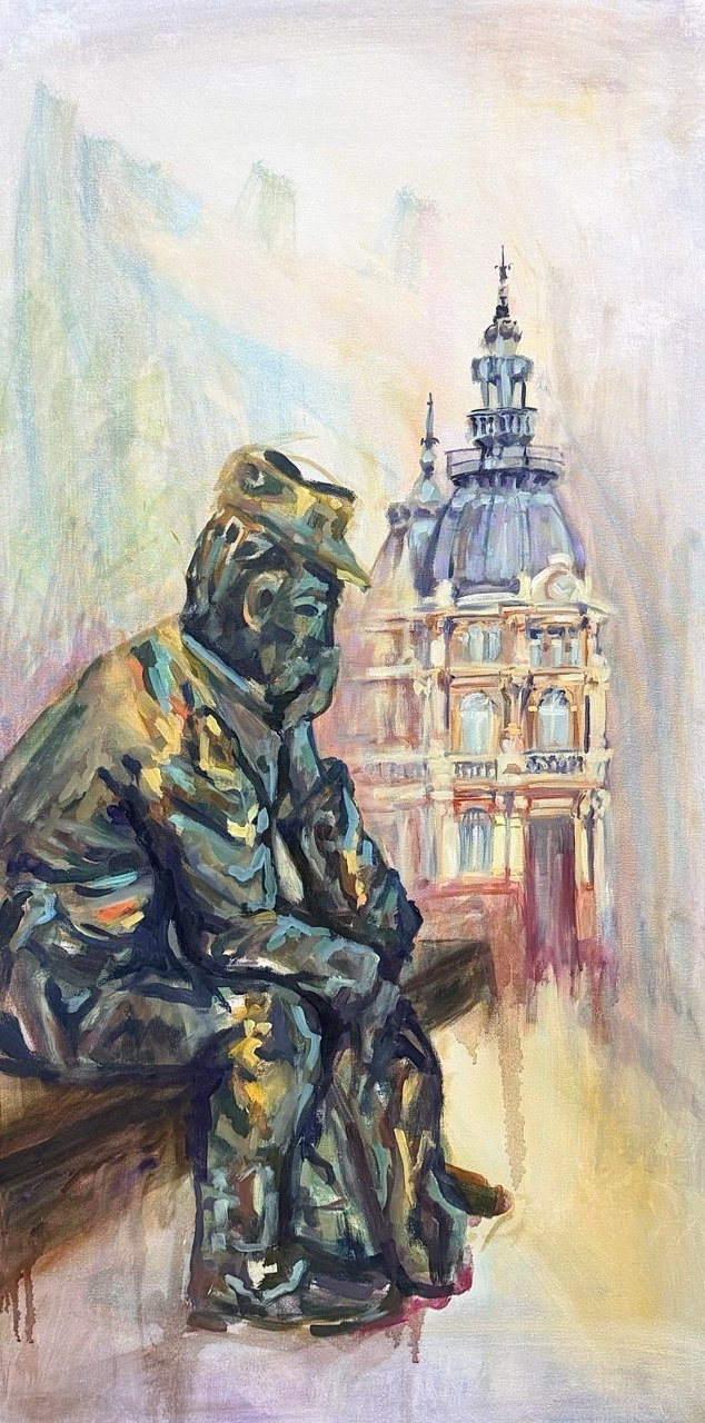 El Soldado de Reemplazo, óleo sobre lienzo. Obra de David Pujalte